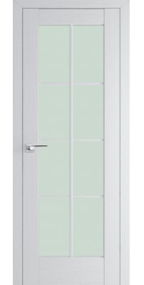 Межкомнатная дверь 101X пекан белый, стекло матовое